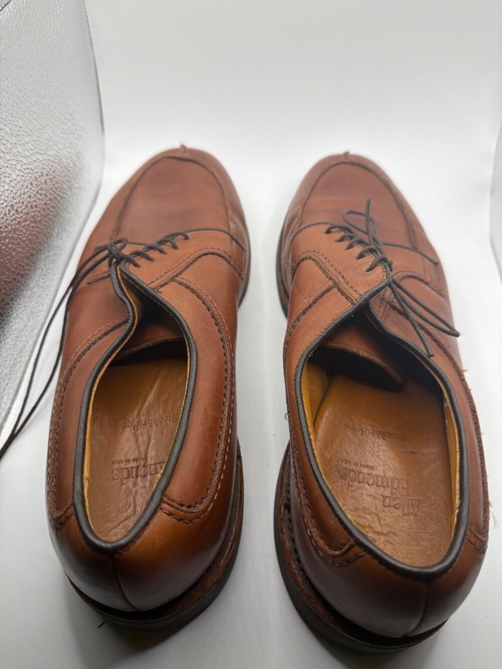 Allen Edmonds Stockbridge Brown Leather Lace-Up Dress Shoes Men’s 10B Made In US